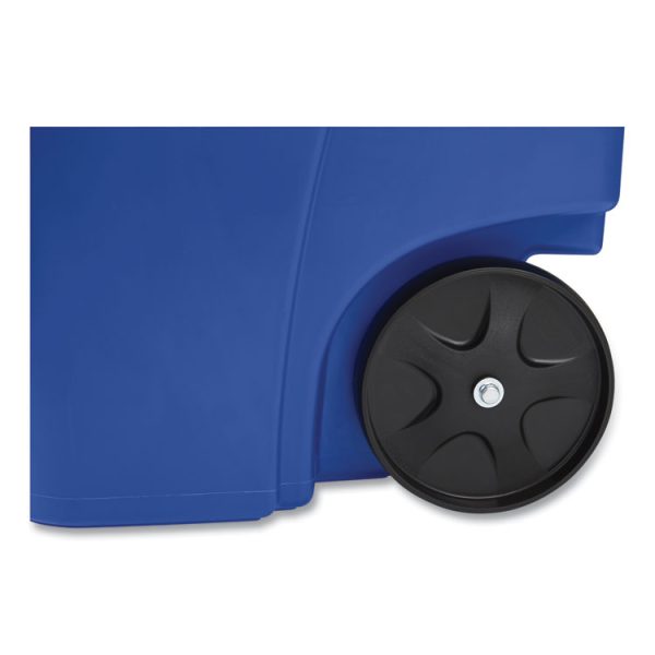 Square Brute Recycling Rollout Container, 50 gal, Plastic, Blue - Image 6