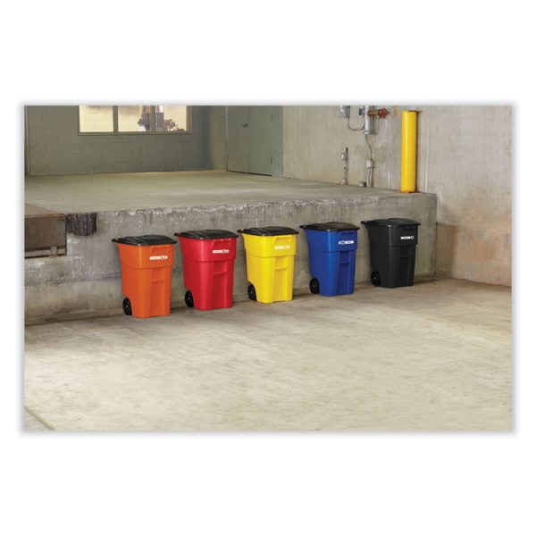 Square Brute Rollout Container, 50 gal, Molded Plastic, Blue - Image 3