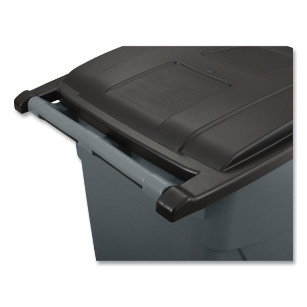 Square Brute Rollout Container, 50 gal, Molded Plastic, Gray - Image 5
