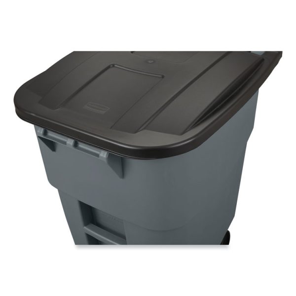Square Brute Rollout Container, 50 gal, Molded Plastic, Gray - Image 6