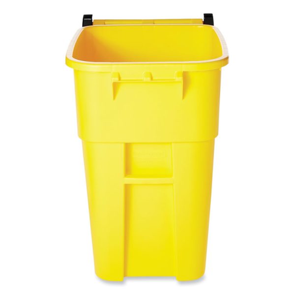 Square Brute Rollout Container, 50 gal, Molded Plastic, Yellow - Image 3