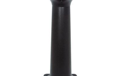 GroundsKeeper Tuscan Receptacle, 22.05 gal, 13 dia x 38.38h, Black