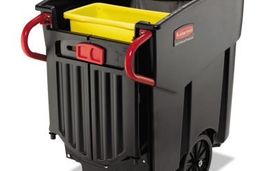 Mega BRUTE Mobile Container, 120 gal, Plastic, Black