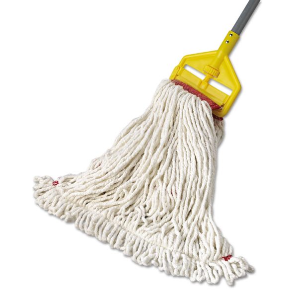 Web Foot Wet Mop Head, Shrinkless, Cotton/synthetic, White, Large, 6/carton - Image 2