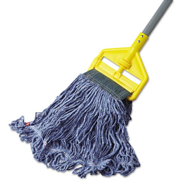 Swinger Loop Wet Mop Head, Medium, Cotton/synthetic, Blue, 6/carton - Image 2