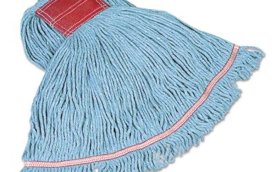 Swinger Loop Wet Mop Heads, Cotton/synthetic, Blue, Large