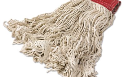 Super Stitch Cotton Looped End Wet Mop Head, Large, 5″ Red Headband