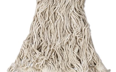 Super Stitch Blend Mop Head, Large, Cotton/synthetic, White, 6/carton