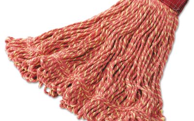 Super Stitch Blend Mop Heads, Cotton/synthetic, Red, Large