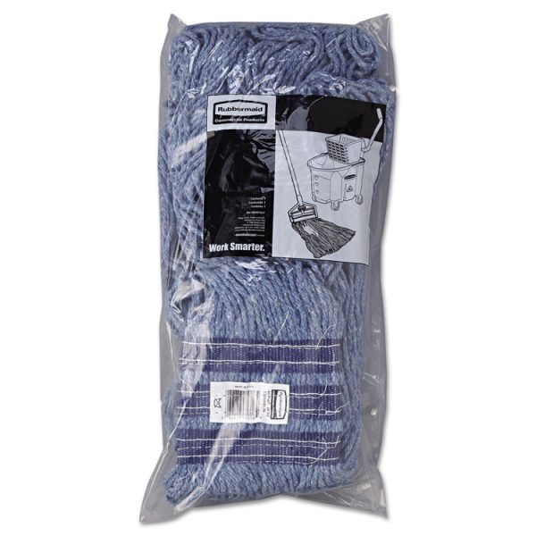 Universal Headband Mop Head, Cotton/synthetic, 24oz, Blue, 12/carton - Image 2