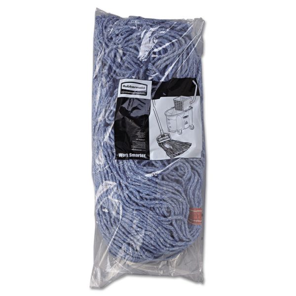 Cotton/synthetic Cut-End Blend Mop Head, 24 Oz, 1" Band, Blue, 12/carton - Image 3
