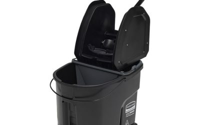 Wavebrake 2.0 Bucket/wringer Combos, Down-Press, 35 Qt, Plastic, Black