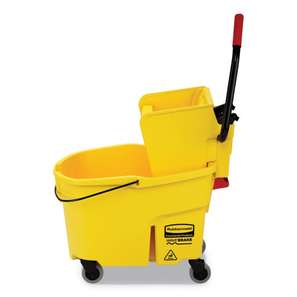 Wavebrake 2.0 Bucket/wringer Combos, Side-Press, 44 Qt, Plastic, Yellow - Image 2