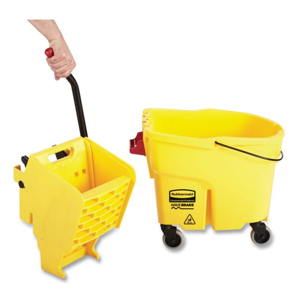 Wavebrake 2.0 Bucket/wringer Combos, Side-Press, 44 Qt, Plastic, Yellow - Image 5