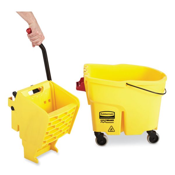 Wavebrake 2.0 Bucket/wringer Combos, Side-Press, 26 Qt, Plastic, Yellow - Image 6