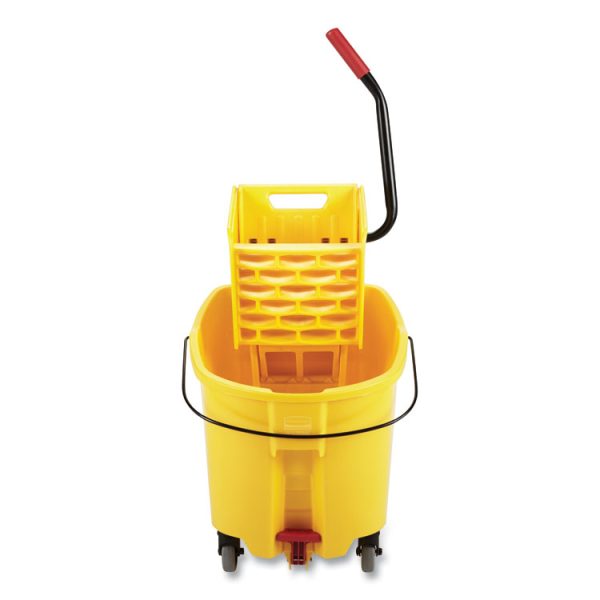 Wavebrake 2.0 Bucket/wringer Combos, Down-Press, 44 Qt, Plastic, Yellow - Image 4