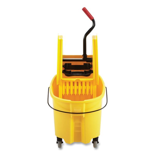 Wavebrake 2.0 Bucket/wringer Combos, Down-Press, 35 Qt, Plastic, Yellow - Image 2
