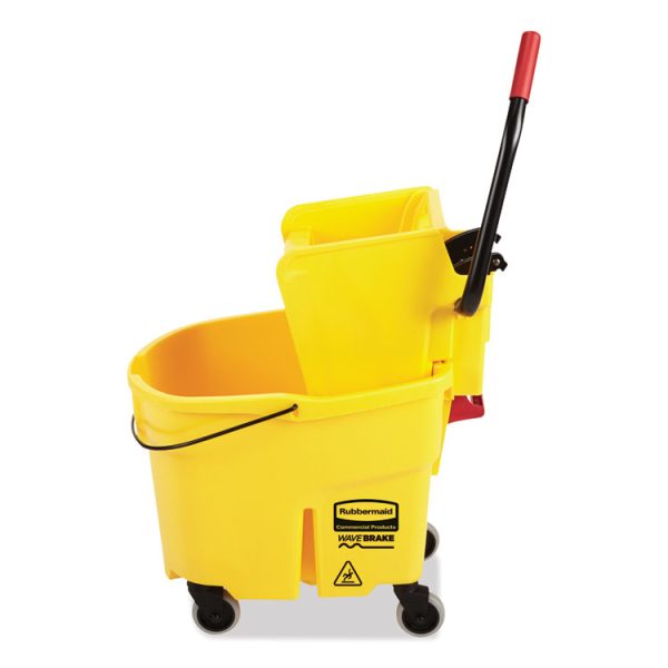 Wavebrake 2.0 Bucket/wringer Combos, Side-Press, 35 Qt, Plastic, Yellow - Image 2