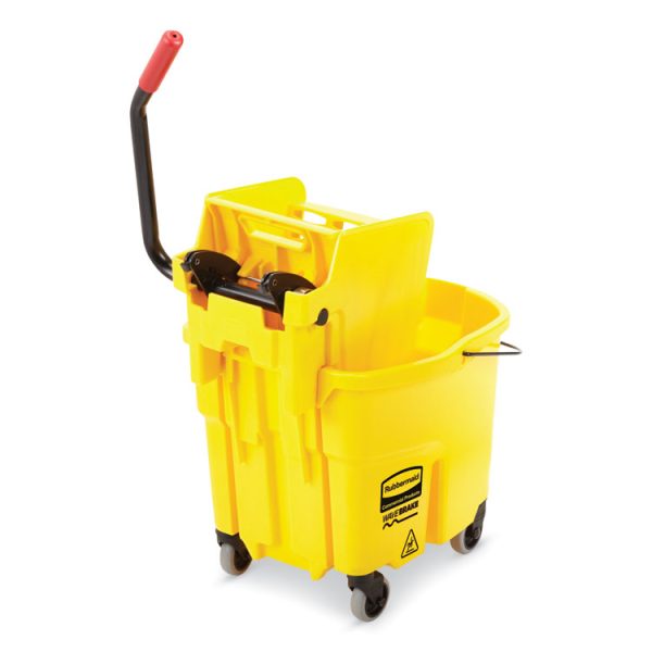 Wavebrake 2.0 Bucket/wringer Combos, Side-Press, 35 Qt, Plastic, Yellow - Image 5