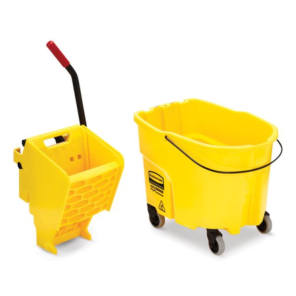 Wavebrake 2.0 Bucket/wringer Combos, Side-Press, 35 Qt, Plastic, Yellow - Image 8