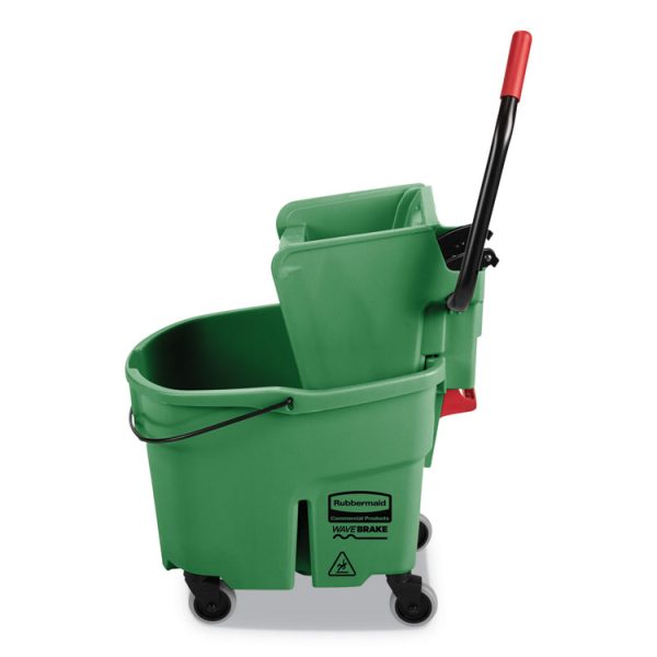 Wavebrake 2.0 Bucket/wringer Combos, Side-Press, 35 Qt, Plastic, Green - Image 2