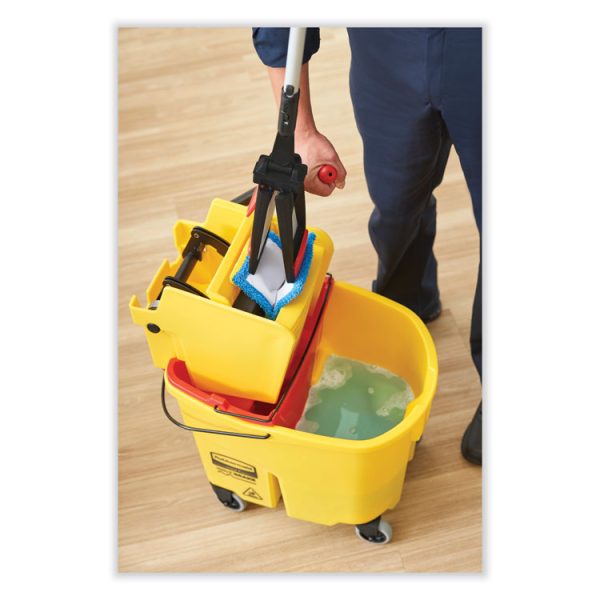 Wavebrake 2.0 Bucket/wringer Combos, Side-Press, 35 Qt, Plastic, Green - Image 3