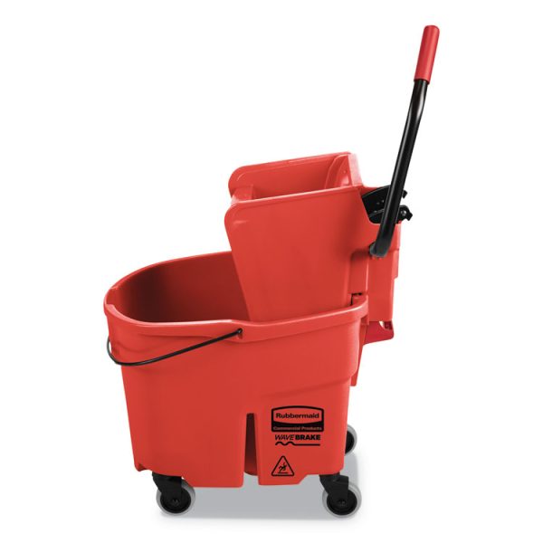 Wavebrake 2.0 Bucket/wringer Combos, Side-Press, 35 Qt, Plastic, Red - Image 2