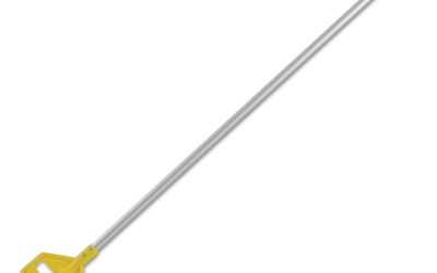 Invader Aluminum Side-Gate Wet-Mop Handle, 60″, Gray/yellow