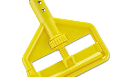 Invader Fiberglass Side-Gate Wet-Mop Handle, 1″ dia x 60″, Gray/Yellow