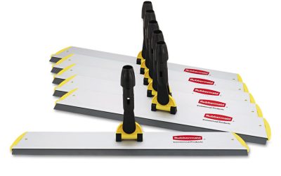 Hygen Quick Connect S-S Frame, Squeegee, 24w X 4 1/2d, Aluminum, Yellow