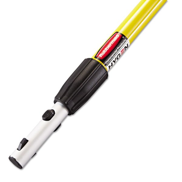 Hygen Quick-Connect Extension Handle, 48" To 72", Yellow/black