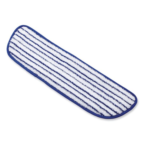 Microfiber Finish Pad, 18 x 5.5, Blue/White, 6/Box - Image 4