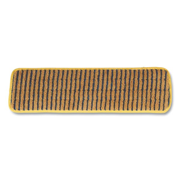 Microfiber Scrubber Pad, Vertical Polyprolene Stripes, 18", Yellow, 6/carton - Image 4