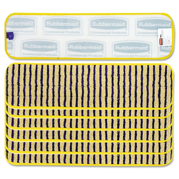 Microfiber Scrubber Pad, Vertical Polyprolene Stripes, 18", Yellow, 6/carton - Image 3