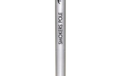 Smoker’s Pole, Round, Steel, 0.9 gal, 4 dia x 41h, Silver