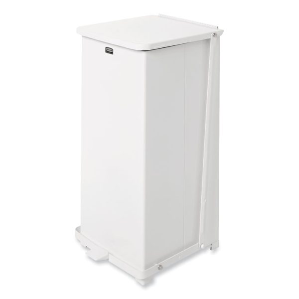 Defenders Heavy-Duty Steel Step Can, 13 gal, Steel, White - Image 4