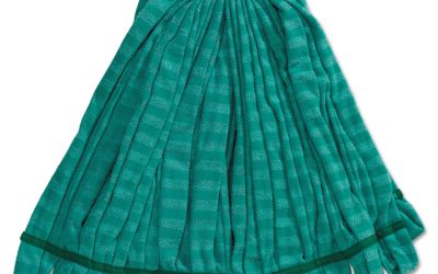 Tube Mop, Microfiber, Green, Medium, 5-In Green Headband