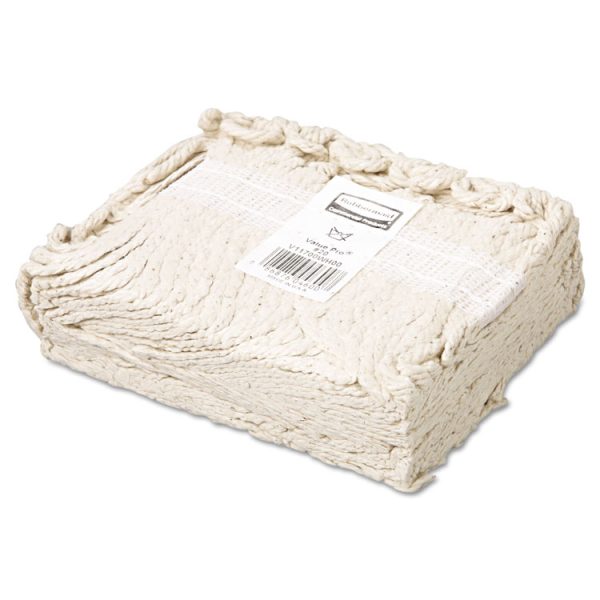 Economy Cut-End Cotton Wet Mop Head, 20oz, 1" Band, White, 12/carton - Image 3