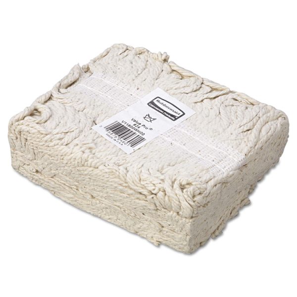 Economy Cut-End Cotton Wet Mop Head, 24oz, 1" Band, White, 12/carton - Image 2