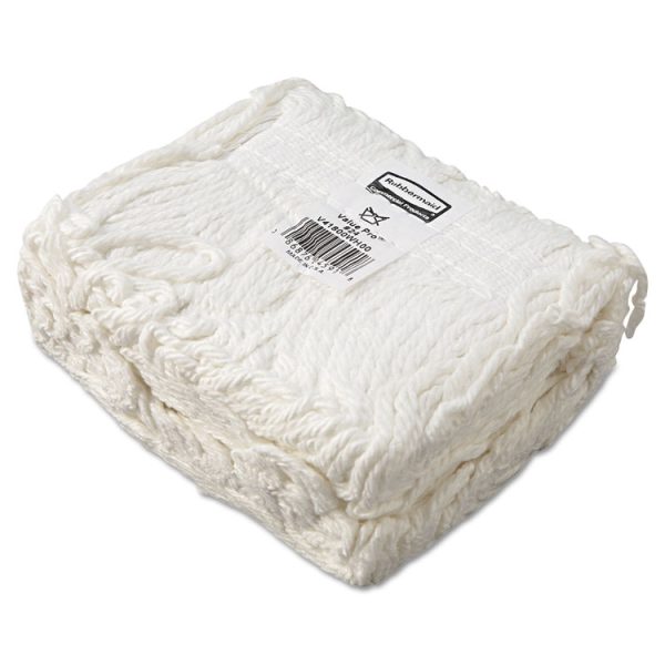 Economy Cut-End Rayon Mop Head, 24oz, 1" Band, White, 12/carton - Image 3