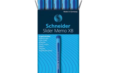 Slider Memo Xb Ballpoint Pen, Stick, Extra-Bold 1.4 Mm, Blue Ink, Blue/light Blue Barrel, 10/box