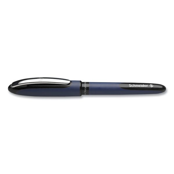 One Business Rollerball Pen, Stick, Fine 0.6 mm, Black Ink, Dark Blue/Black Barrel, 10/Box - Image 4