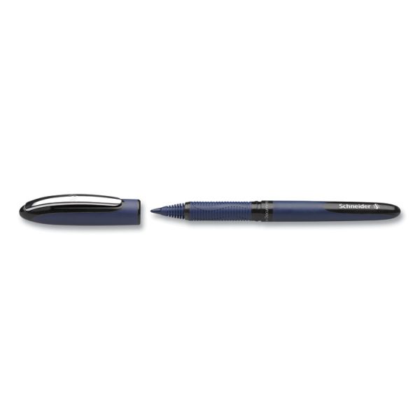 One Business Rollerball Pen, Stick, Fine 0.6 mm, Black Ink, Dark Blue/Black Barrel, 10/Box - Image 6