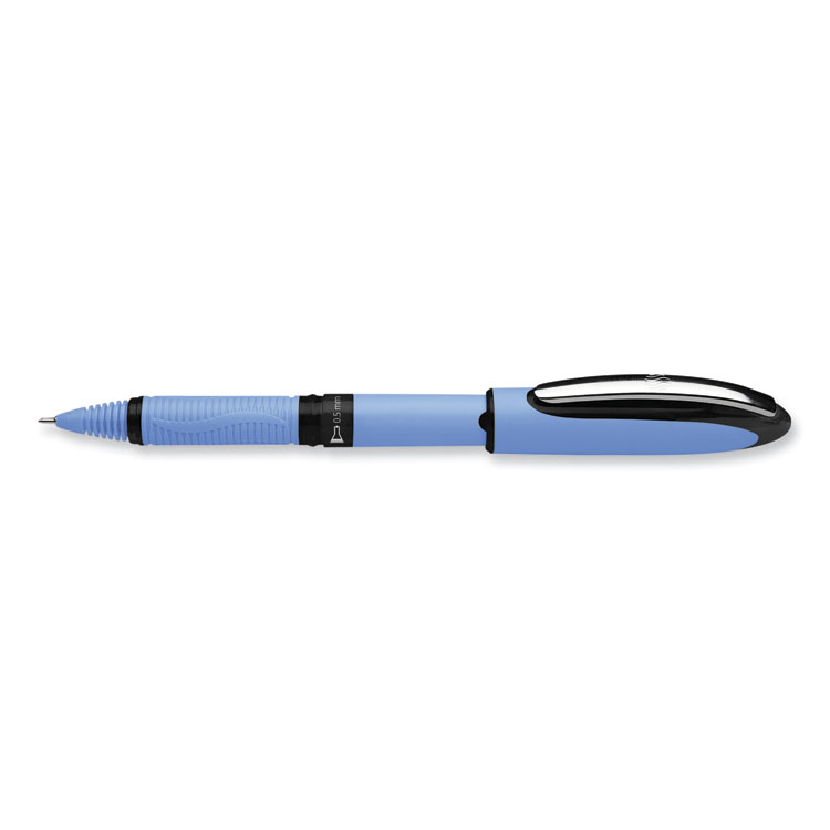 One Hybrid N Roller Ball Pen, Stick, Fine 0.5 mm, Black Ink, Blue Barrel, 10/Box - Image 3