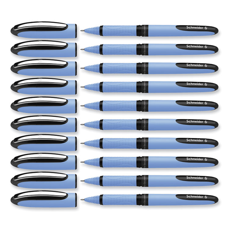 One Hybrid N Roller Ball Pen, Stick, Fine 0.5 mm, Black Ink, Blue Barrel, 10/Box - Image 4