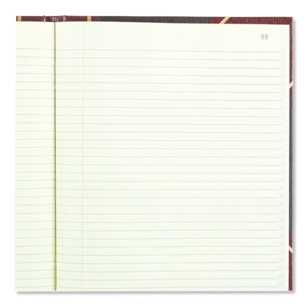 Texthide Eye-Ease Record Book, Black/burgundy/gold Cover, 10.38 X 8.38 Sheets, 150 Sheets/book - Image 4