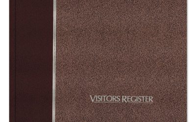 Hardcover Visitor Register Book, Burgundy Cover, 9.78 X 8.5 Sheets, 128 Sheets/book