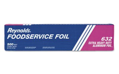 Extra Heavy-Duty Aluminum Foil Roll, 18″ X 500 Ft, Silver
