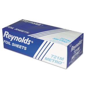 Metro Pop-Up Aluminum Foil Sheets, 12 X 10.75, Silver, 500/box, 6/carton