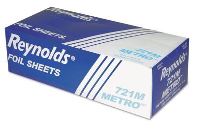 Metro Pop-Up Aluminum Foil Sheets, 12 X 10.75, Silver, 500/box, 6/carton